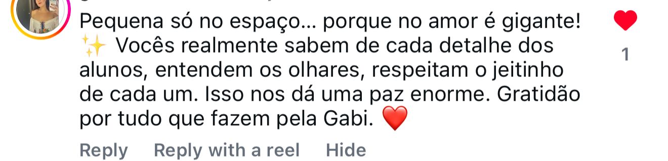 Depoimento de uma família da Cometa da Alegria